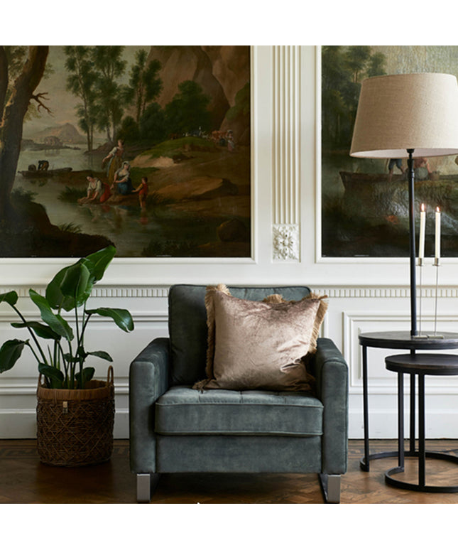 West Houston Armchair Velvet Ivy