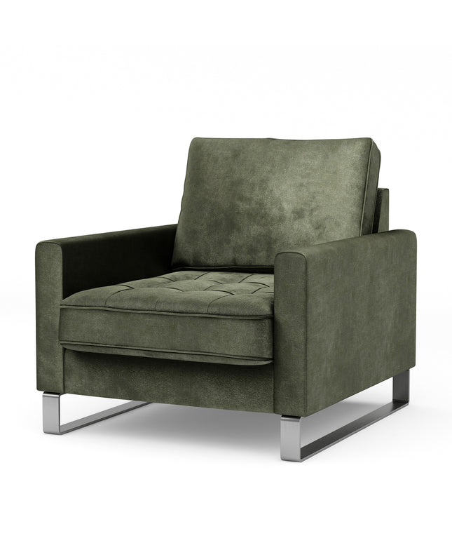 West Houston Armchair Velvet Ivy