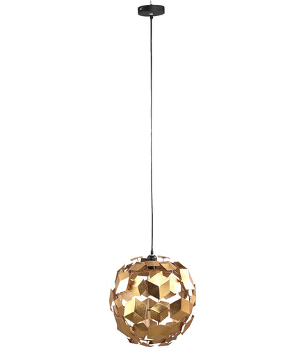 Wudy Gold iron hanging lamp 3D cubes round