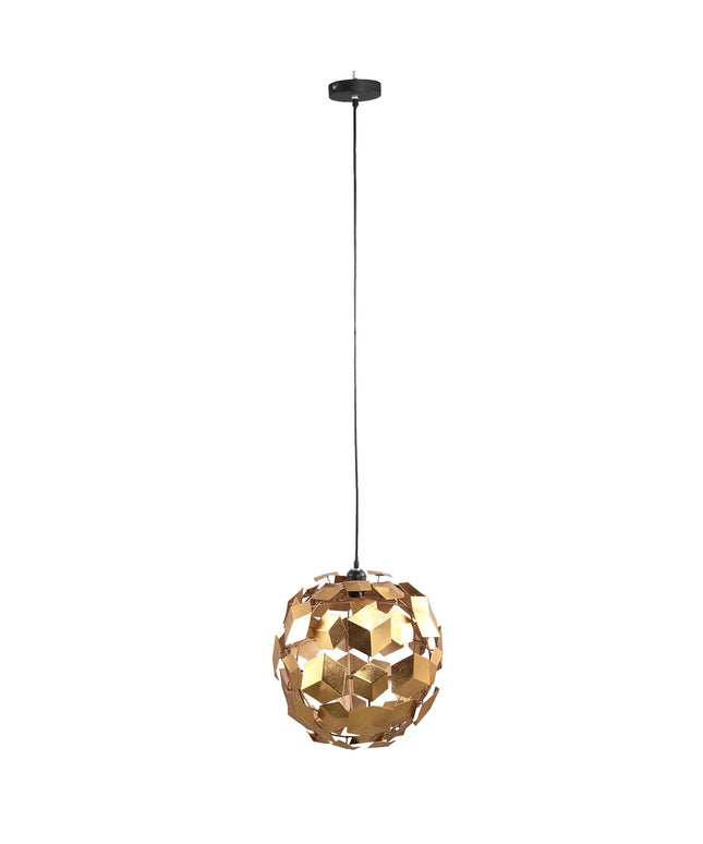Wudy Gold iron hanging lamp 3D cubes round