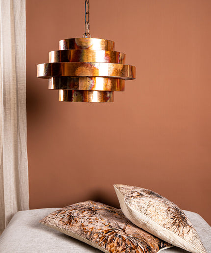 Zanth Copper shiny metal hanging lamp five layers