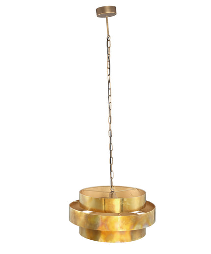 Zanth Gold shiny metal hanging lamp three layers