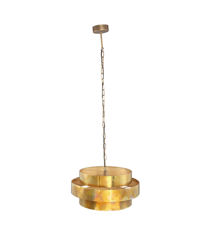 Zanth Gold shiny metal hanging lamp three layers