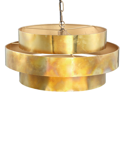 Zanth Gold shiny metal hanging lamp three layers