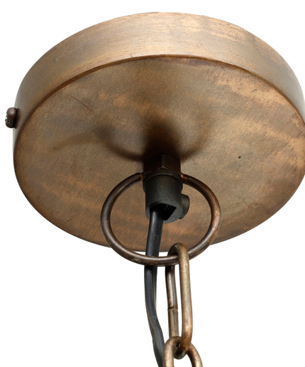 Zelivo Gold iron hanging lamp deco chains round L