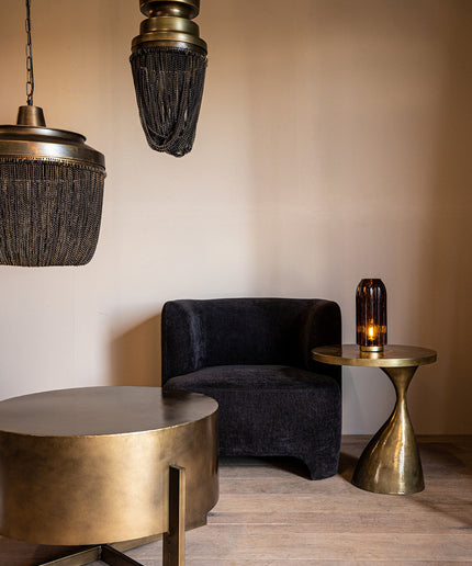 Zelivo Gold iron hanging lamp deco chains round L