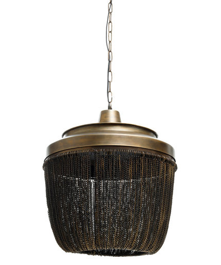 Zelivo Gold iron hanging lamp deco chains round L